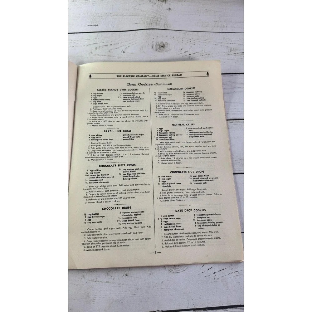 Christmas Cookies Home Service Bureau 1939 4th Edition Vintage Recipes